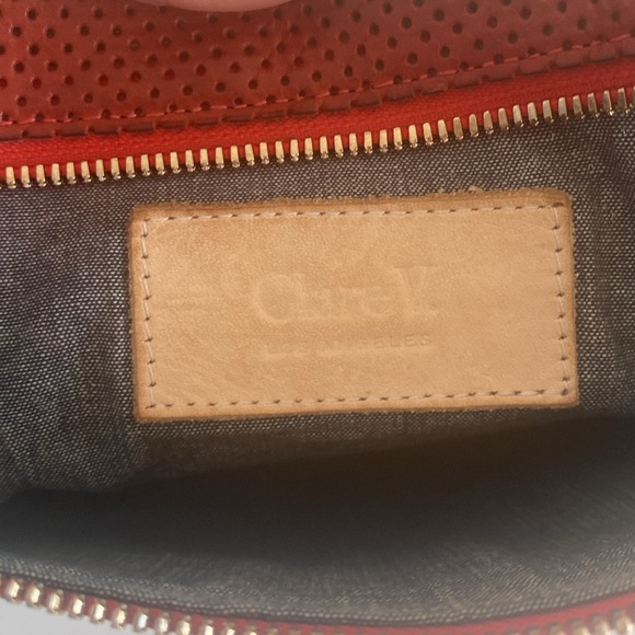 Clare V. Perforated leather Grande Fanny - Picture 3 of 4